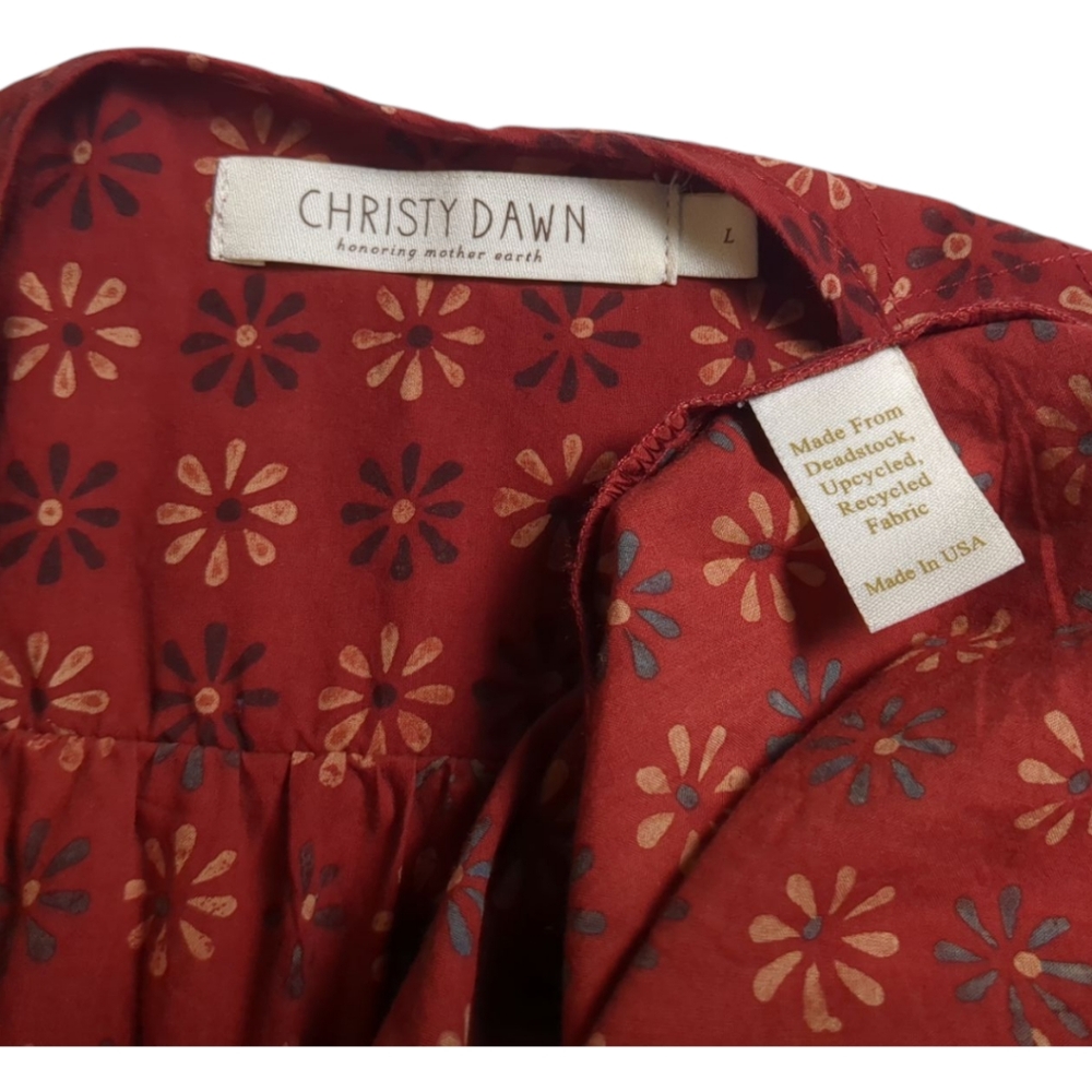 Christy Dawn Red Printed Midi Dress - Picture 6 of 7